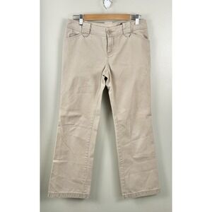 GAP Women's Sz 6 Vtg Y2K Ankle Pant Straight‎ Leg Beige Low Rise